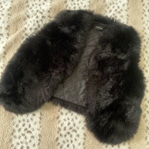 Black Faux Fur Vest